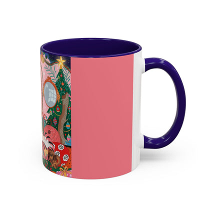 🎀🎄 Christmas Morning In The Rose Parlor Colorful Mug – Art Deco Holiday Fantasy