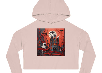 Halloween Night Scene Women’s Cropped Hooded Sweatshirt