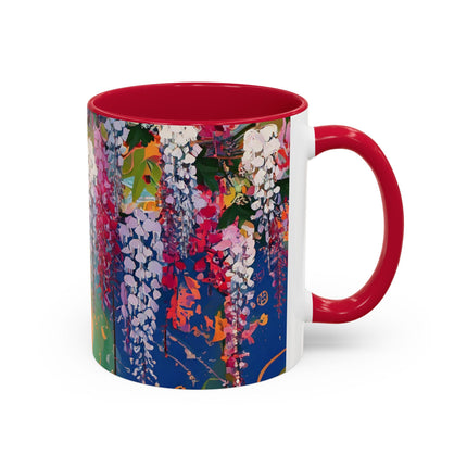 Golden Wisteria Elegance Colorful Mugs (11oz, 15oz)