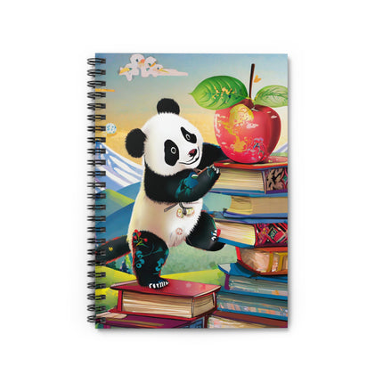 Cute Panda Spiral Notebook - Ruled Line
