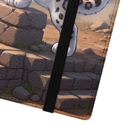 🐆🔭 The Snow Leopard Lookout Flip Case – Adventure, Curiosity & Fearless Style