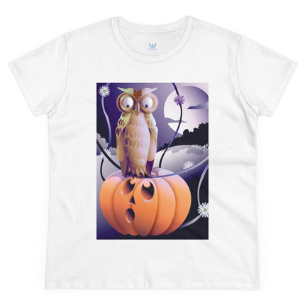 The Startled Pumpkin Women's Midweight Cotton Tee