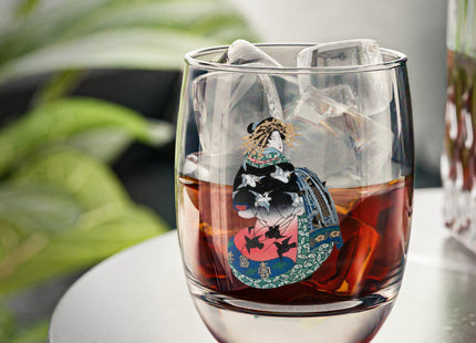 Japanese Woman by Keisai Eisen Whiskey Glass