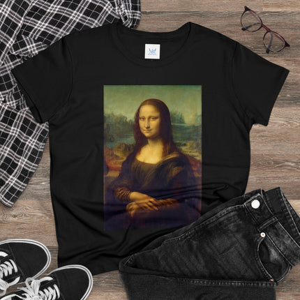Mona Lisa by Leonardo da Vinci Women's Midweight Cotton Tee
