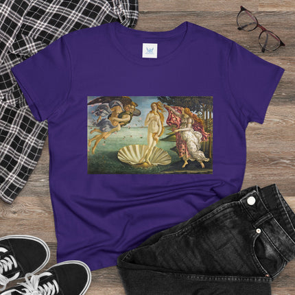 Birth of Venus by Sandro Botticelli Women's Midweight Cotton Tee
