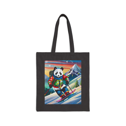 Cyberpunk Panda Cotton Canvas Tote Bag