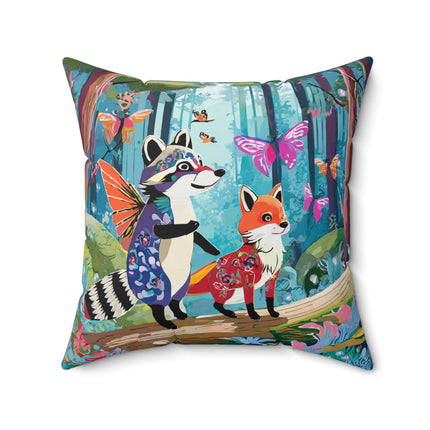 Whimsical Woodland Spun Polyester Square Pillow