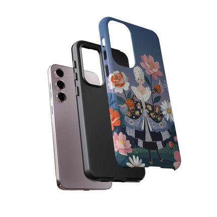 🌸🎀 The Grand Floral Promenade Phone Case – Art Deco Fashion Fantasy