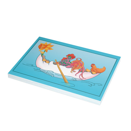 A Rooster's Seafaring Adventure Postcards (envelopes included) - Bundles of 10, 30, 50 Pieces