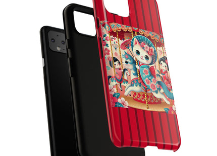 Geisha Kitten's Enchanted Carousel Phone Cases