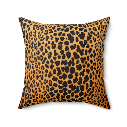 Classic Leopard Print Spun Polyester Square Pillow