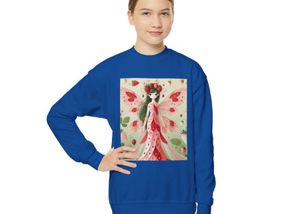 Strawberry Fairy Delight Youth Crewneck Sweatshirt