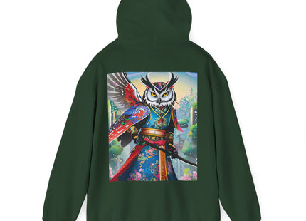 Cyberpunk Samurai Owl – Heavy Blend™ Hooded Sweatshirt