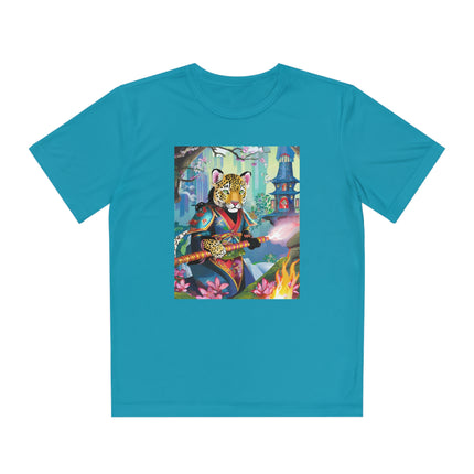Cyberpunk Leopard Youth Competitor Tee