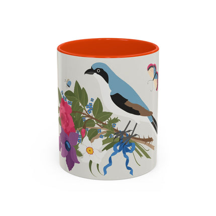 Bluebird & Butterfly Colorful Mugs – Spring Harmony & Delicate Beauty