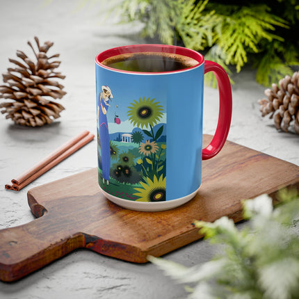 The Secret Language Of Flowers Colorful Mugs – Art Deco Botanical Elegance