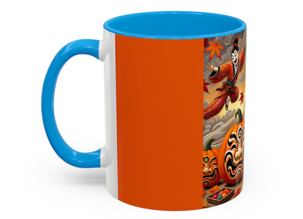 Halloween Rabbit’s Kabuki Jack-o’-Lanterns Colorful Mugs (11oz, 15oz)