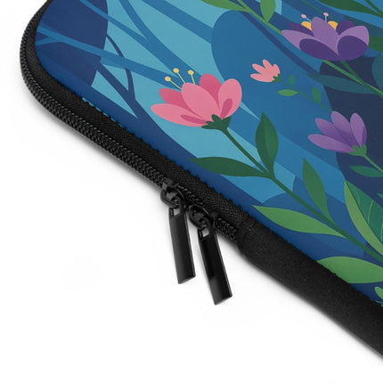 🌸☂️ The Lady Of The Enchanted Forest Stroll Laptop Sleeve – Art Deco Woodland Elegance