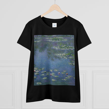 Water Lilies by Claude Monet Women's Midweight Cotton Tee