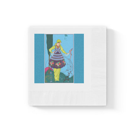 Exquisite Elegance by Umberto Brunelleschi White Coined Napkins