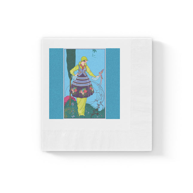 Exquisite Elegance by Umberto Brunelleschi White Coined Napkins