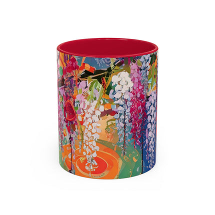 Golden Wisteria Elegance Colorful Mugs (11oz, 15oz)