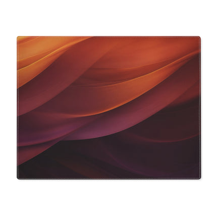 Wave Pattern with Intertwined Hues of Orange, Rose, Maroon, and Purple Placemat, 1pc
