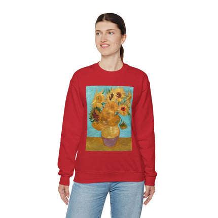 Vase with Twelve Sunflowers by Vincent Van Gogh Heavy Blend™ Crewneck Sweatshirt