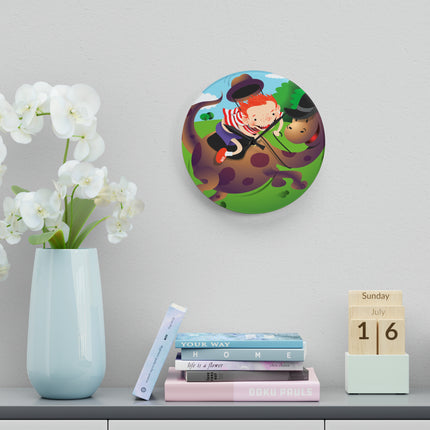 Rip-Roaring Fun Acrylic Wall Clock, Round and Square