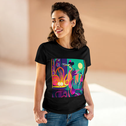 Dance of the Skeleton Ballerinas Women's Midweight Cotton Tee