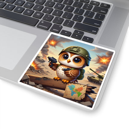 🦉🌟 The Owl on the Front Lines Kiss-Cut Sticker – Courage & Quiet Strength