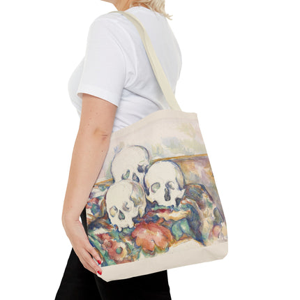 The Three Skulls by Paul Cézanne Tote Bag (AOP)
