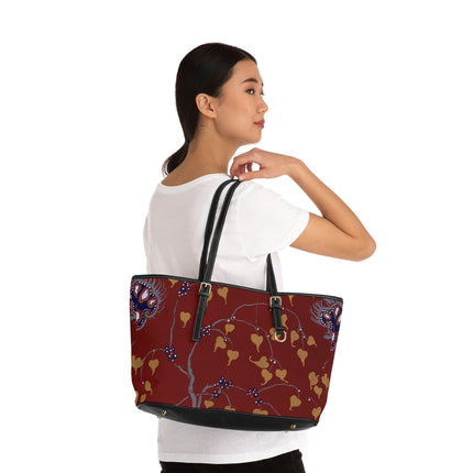 Art Nouveau Flower Pattern by Émile-Alain Séguy PU Leather Shoulder Bag