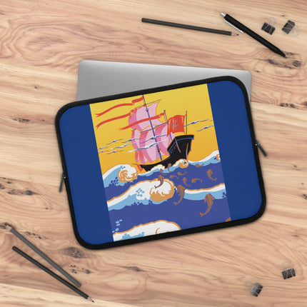 Golden Seas and Whimsical Dreams Laptop Sleeve