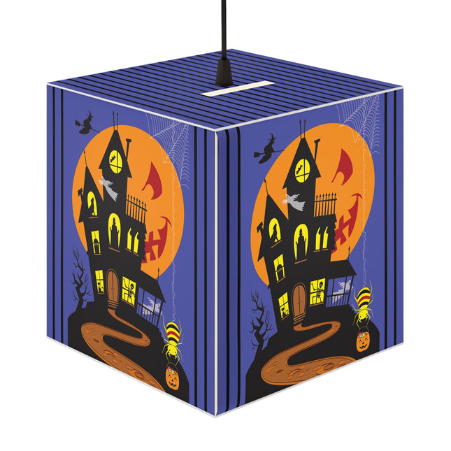 Halloween Night at the Haunted House Light Cube Lamp