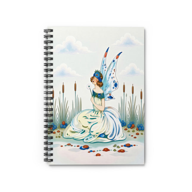 🧚‍♀️🌾 The Lady Of The Wishing Meadow Spiral Notebook – Art Deco Fairy Whimsy