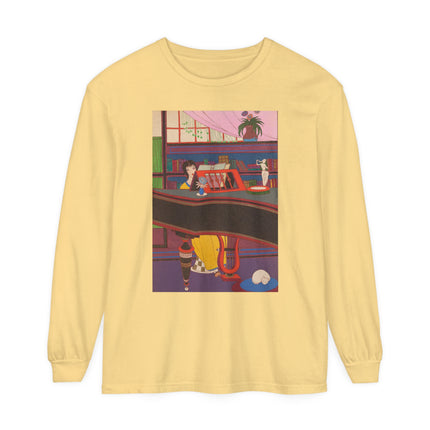 La Musique by Charles Martin Garment-dyed Long Sleeve T-Shirt