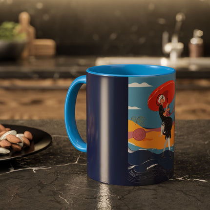 Beachside Promenade Colorful Mugs – Chic Summer Stroll & Coastal Glamour