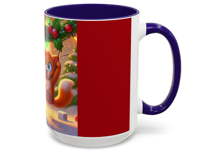 Naughty or Nice Kitten Christmas Colorful Mugs (11oz, 15oz)