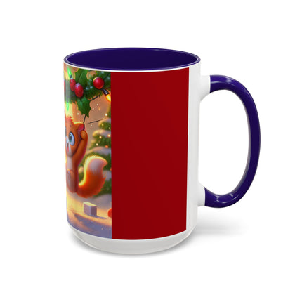 Naughty or Nice Kitten Christmas Colorful Mugs (11oz, 15oz)