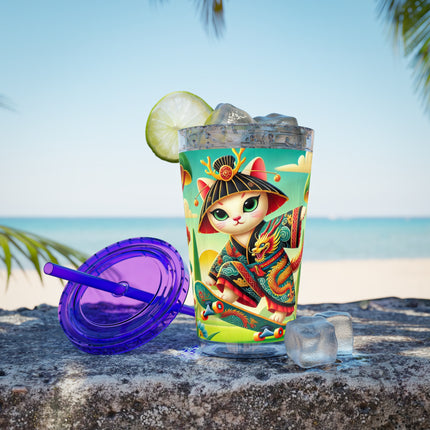 Dragon Dance on Wheels Sunsplash Tumbler with Straw, 16oz