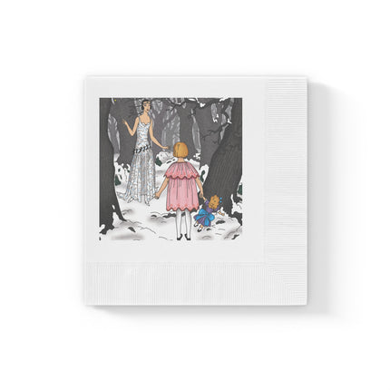 Fairy Tale Elegance White Coined Napkins