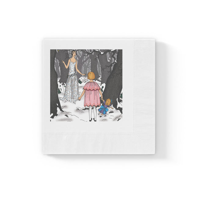 Fairy Tale Elegance White Coined Napkins