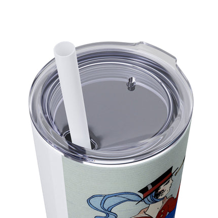 Costume de Yacht by George Barbier Skinny Tumbler with Straw, 20oz