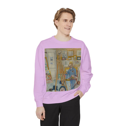 The Skeleton Painter by James Ensor Garment-Dyed Sweatshirt