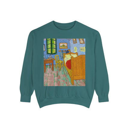 The Bedroom by Vincent van Gogh Unisex Garment-Dyed Sweatshirt
