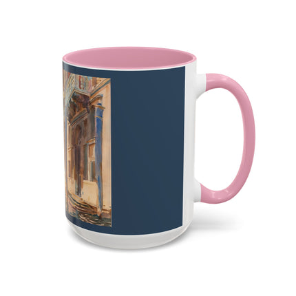 Gondola Moorings on the Grand Canal by John Singer Sargent Colorful Mugs (11oz, 15oz)