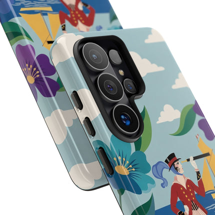 🌊🔭 The Lady Of The Seaside Lookout Phone Case – Art Deco Nautical Adventure