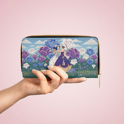 🌸🦋 The Enchanted Floral Garden Promenade Wallet – Art Deco Botanical Romance