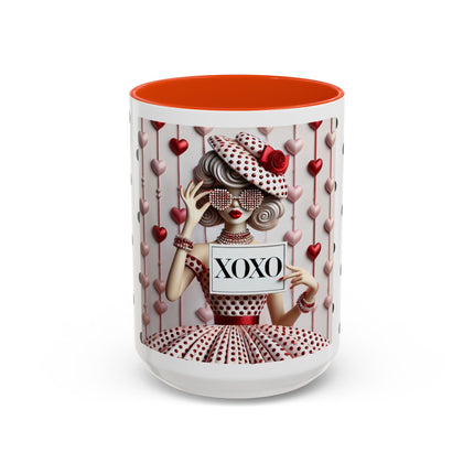Fashionably Yours, XOXO Colorful Mugs (11oz, 15oz)